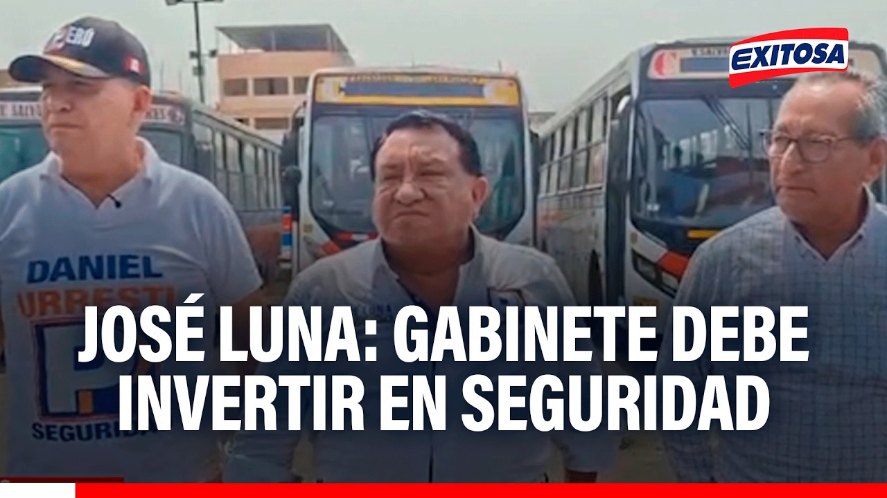 🔴🔵 José Luna daría la confianza al Gabinete Arroyo si invierte en seguridad para transportistas