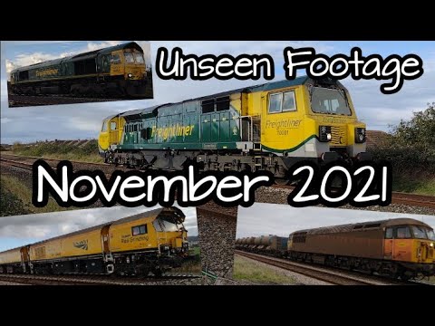 Locomotives, freight, track machines - Unseen footage from November 2021 filmed in Prestatyn Rhyl