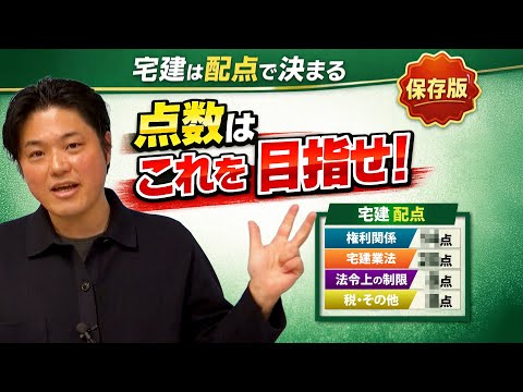 【動画】磯村英昂講師の「まずは敵を知れ!宅建士試験の科目・配点・目標得点」【第2回】
