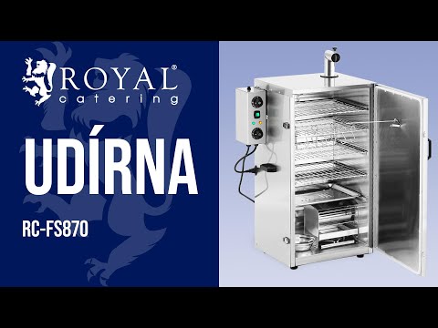 video - Udírna - 105 l - Royal Catering - 4 rošty