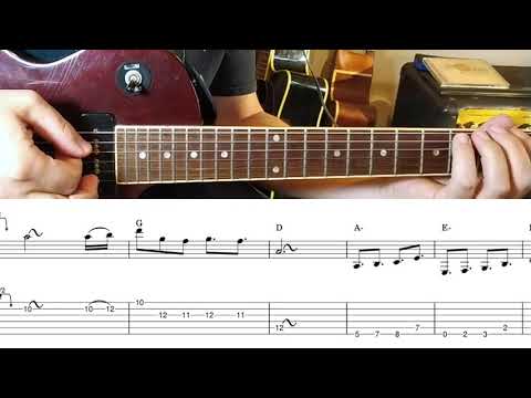 Lucky man (E.L.P.) Guitar solo (Score+Tab)
