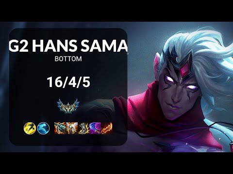 G2 Hans Sama Varus vs Kai'Sa BOTTOM - EUW1 CHALLENGER Patch 13.13