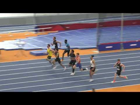 MU20 60m A finale - Sven Karel wint in 6.97 voor Quincy van 't Hoff (6.99)