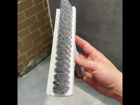 White Bathroom Cleaning Brush Wiper 2 In 1 Tiles Cleaning Brush