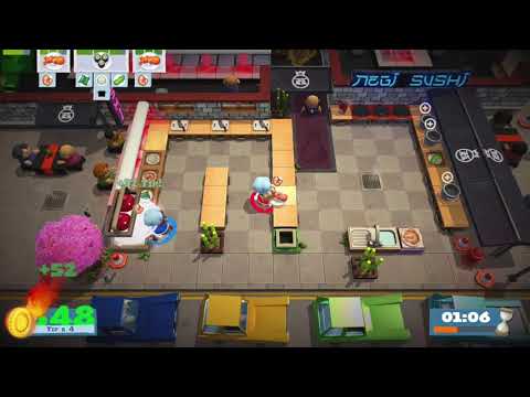 Overcooked 2 Level 1-3, 2 Players, 3 Stars