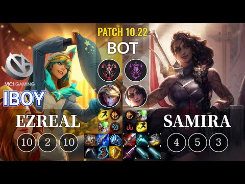 VG iBoy Ezreal vs Samira Bot - KR Patch 10.22