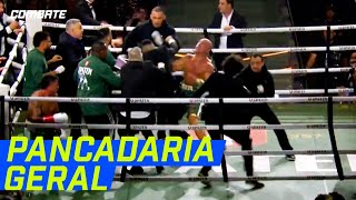 WANDERLEI X POPÓ TERMINA EM BRIGA E LUTADOR CAI DESACORDADO | Combate.globo