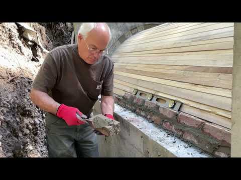 Building a Brick Vault Root Cellar with falsework and brick and mortar - Montana 2022