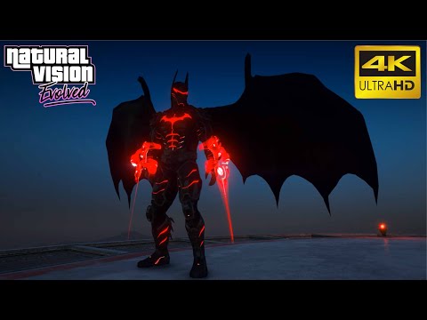 GTA 5 - Batman (Hellbat Armor) Ultra Realistic Graphic Gameplay (Natural Vision Evolved) 4K
