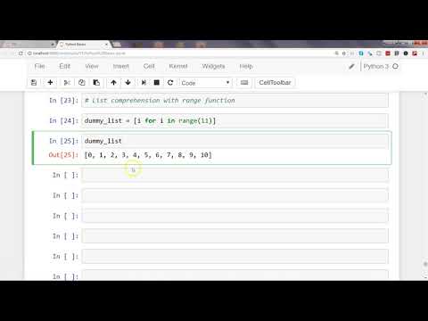Python 3 List Comprehension Tutorial 1 List Comprehension With Range Function