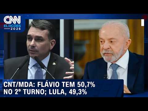 CNT/MDA: Flávio tem 50,7% dos votos válidos; Lula, 49,3% | CNN AGORA