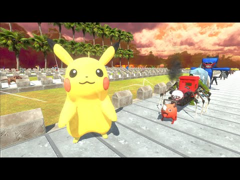 PIKACHU DEATH RUN - Animal Revolt Battle Simulator