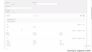 Searching for Judgments in MCRO