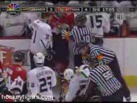 Anaheim Ducks - Ottawa Senators Scrum