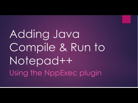 Compile Java From Notepad Menu With Nppexec Plugin