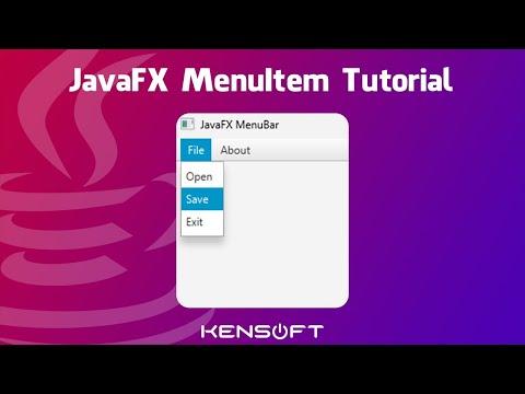 JavaFX MenuItem Tutorial For Beginners | PART 2