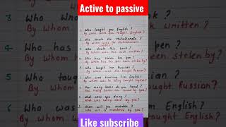 passive voice of interrogative sentence/By whom का यूज