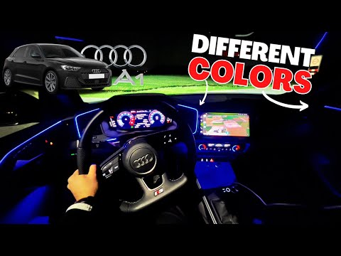 Sporty but Slow? 2023 Audi A1 POV Night Drive Ambient Lighting
