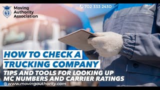 How To Check a Trucking Company ⛟ 📦 Go To The SAFER FMCSA Website And Search By DOT Number.