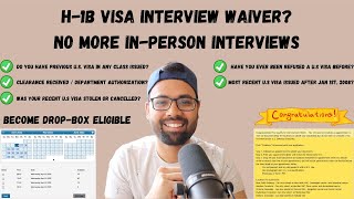 How to get H-1B visa interview waived | Get drop-box eligible | Non-immigrant visa waiver