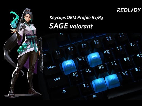 Keycaps 3D Sage Valorant OEM Profile