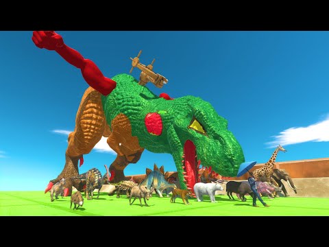 ESCAPE FROM MUTANT TREE T-REX-Animal Revolt Battle Simulator