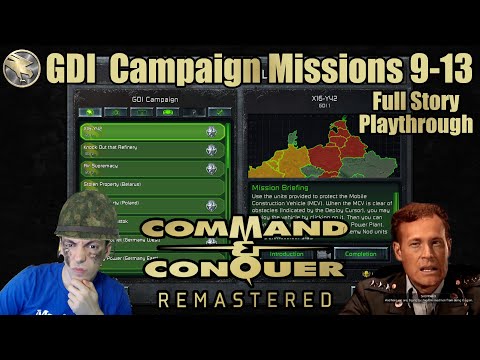 Command And Conquer Remastered - GDI Missions 9-13 - Full Story Playthrough