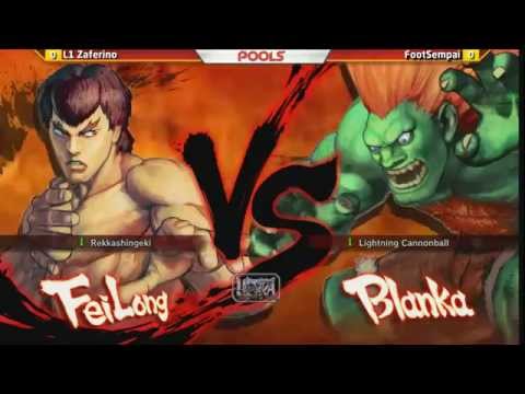 Defend the North 2015 - USF4 Pools - L1 Zaferino (Fei Long) vs FootSempai (Blanka)