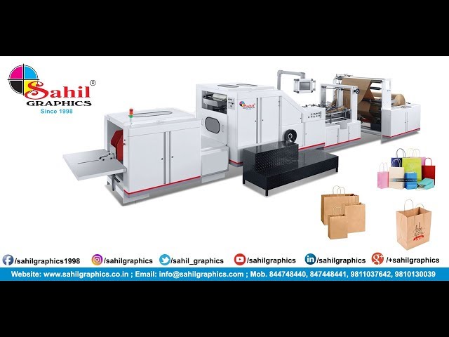 Paper Bag Making Machine - Fully Automatic Twisted Rope Handle Square ...