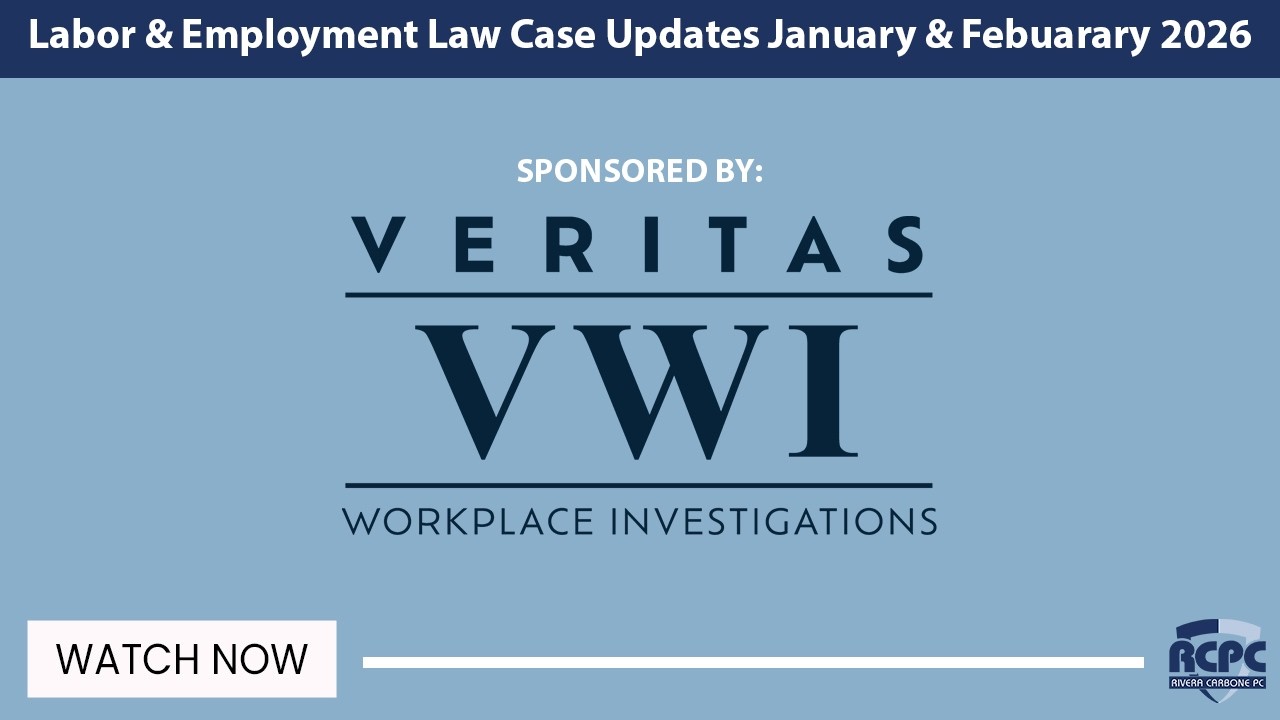 Labor & Employment Law - Key Case Update Review - January & February 2026