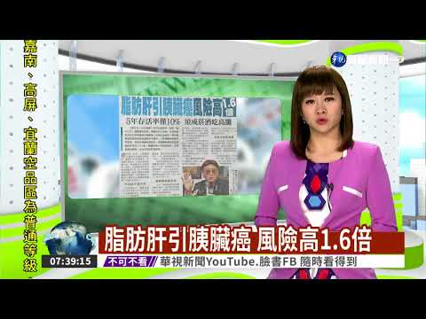 脂肪肝引胰臟癌 風險高1.6倍