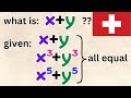 Can You Solve This Swiss Math Olympiad Problem