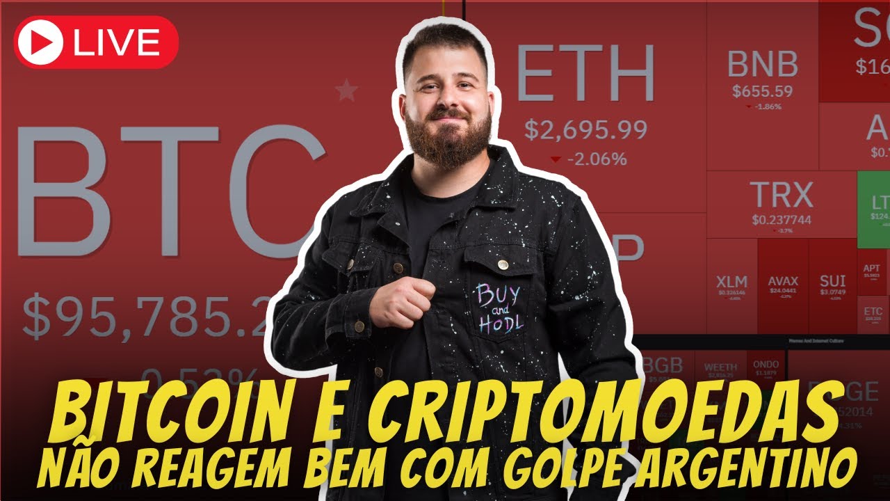 GOLPE DO MILEI: BITCOIN & CRIPTOMOEDAS NÃO REAGEM BEM ⚠️
