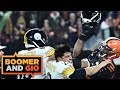 Myles Garrett HITS Mason Rudolph with his own helmet | Boomer & Gio