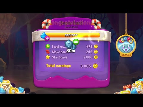 @Fishdom Win Strikes Level 8575 - Super Hard Level 8576, Got FREE 30Min Bomb