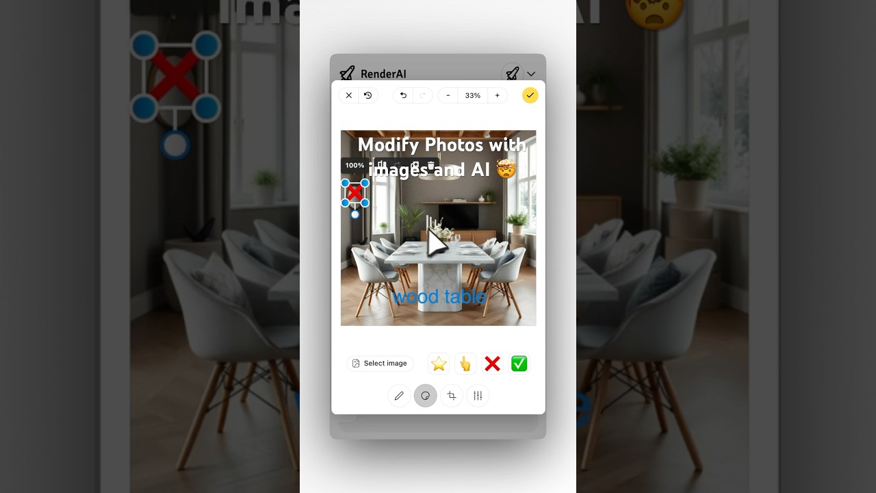 Edit Renderings Visually with AI ⚡ Stickers, Text &amp; More in RenderAI.app #renderai #aitools