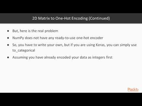 Troubleshooting Python Deep Learning Converting a 2D Matrix | packtpub com