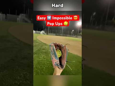 Easy - Impossible! Pop Ups! #baseballszn #softball #baseball #slowpitch #sportsshorts #sportsshorts