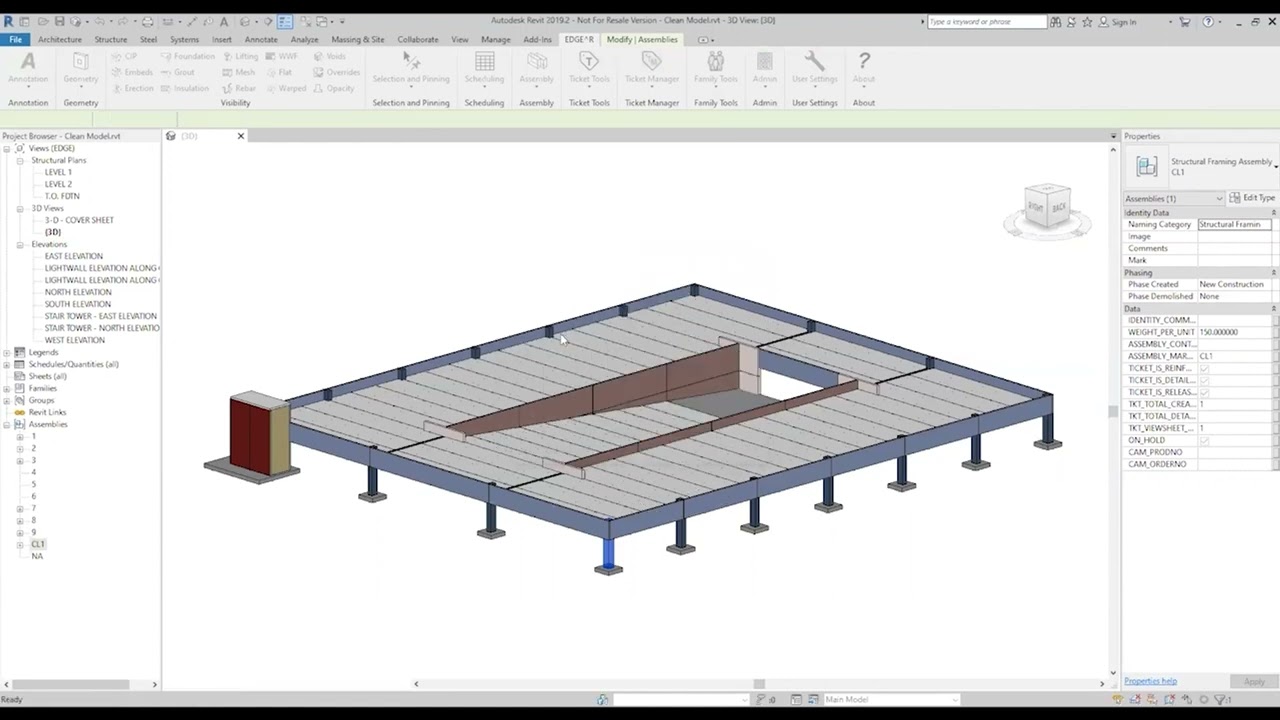 Ticket Populator with the EDGE precast add-on for Autodesk Revit