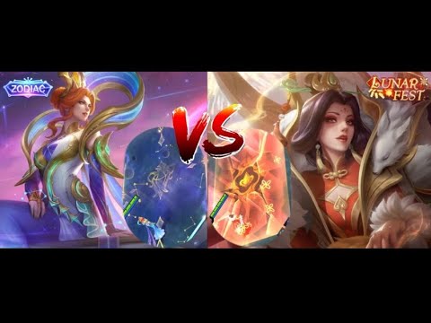 Aurora Aquarius Zodiac VS Foxy Lady Lunar Fest Skin Comparison