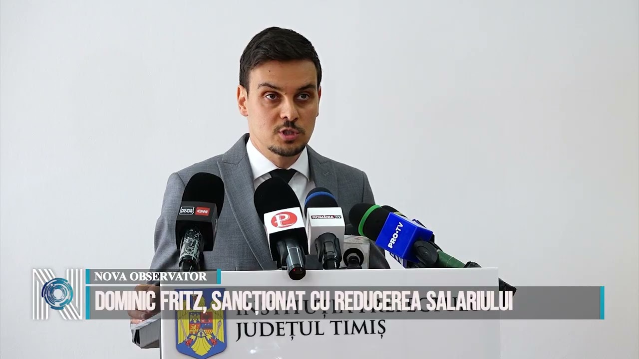 Dominic Fritz, sancționat cu reducerea salariului