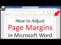 How To Adjust Page Margins In Microsoft Word