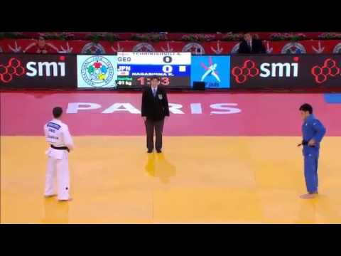 Avtandil Tchrikishvili (GEO) vs Keita Nagashima (JPN) -81kg Judo Grand Slam Paris 2013