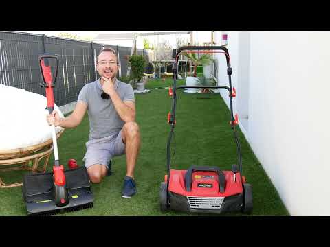 Entretien gazon synthétique : test brosseuse MGS – couverture vidéo tutoriel