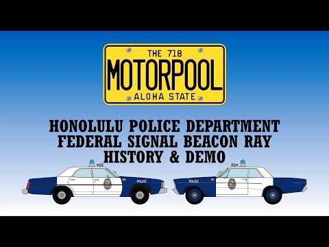 Honolulu Police Department Federal Signal Model 174 Super Beacon Ray History and Demo