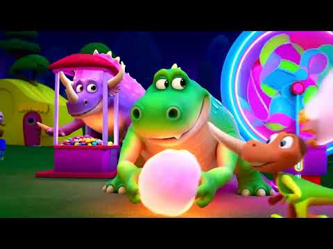 Cartoon Dinosaurs Neon Amusement World 🌈 Mega Compilation