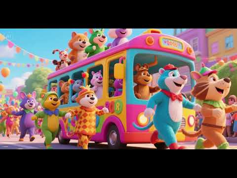 Tierparade im Spielzeugbus 🚌🐒🦁🐧 | Kinderlieder & Mitmachlied