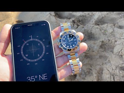 Using a Rolex GMT-Master II as a Compass