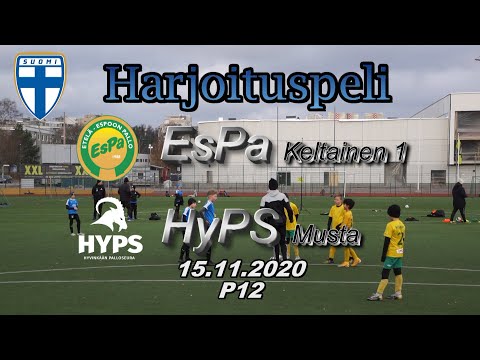 Harjoituspeli P12 EsPa Keltainen 1 - HyPS Musta 15.11.2020