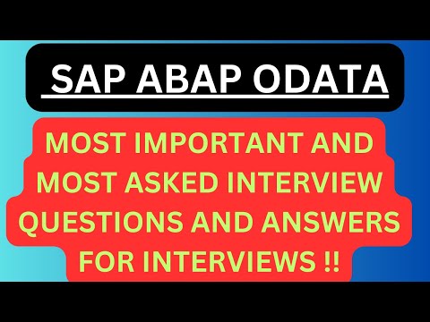 "SAP ABAP OData", Most Asked Interview Q&A of "OData" in SAP ABAP Interviews !! #sapabap #sapodata